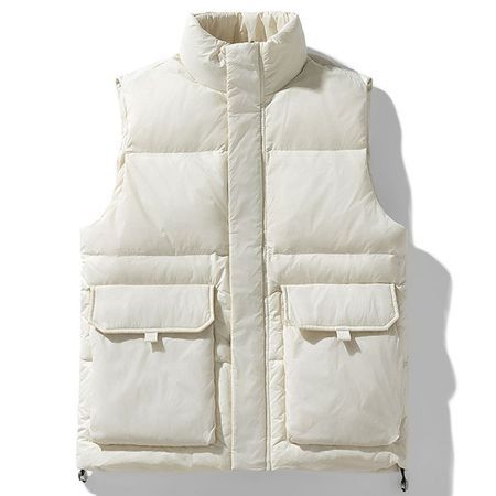 Men's Down Vest Loose Stand Collar Warm Jacket